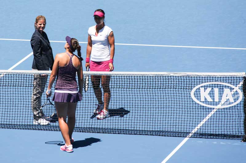 組圖：李娜亮相2014澳網 首場迎戰克羅地亞小將