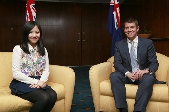 澳新州州長貝爾德接受人民網專訪（攝影 賀吉）